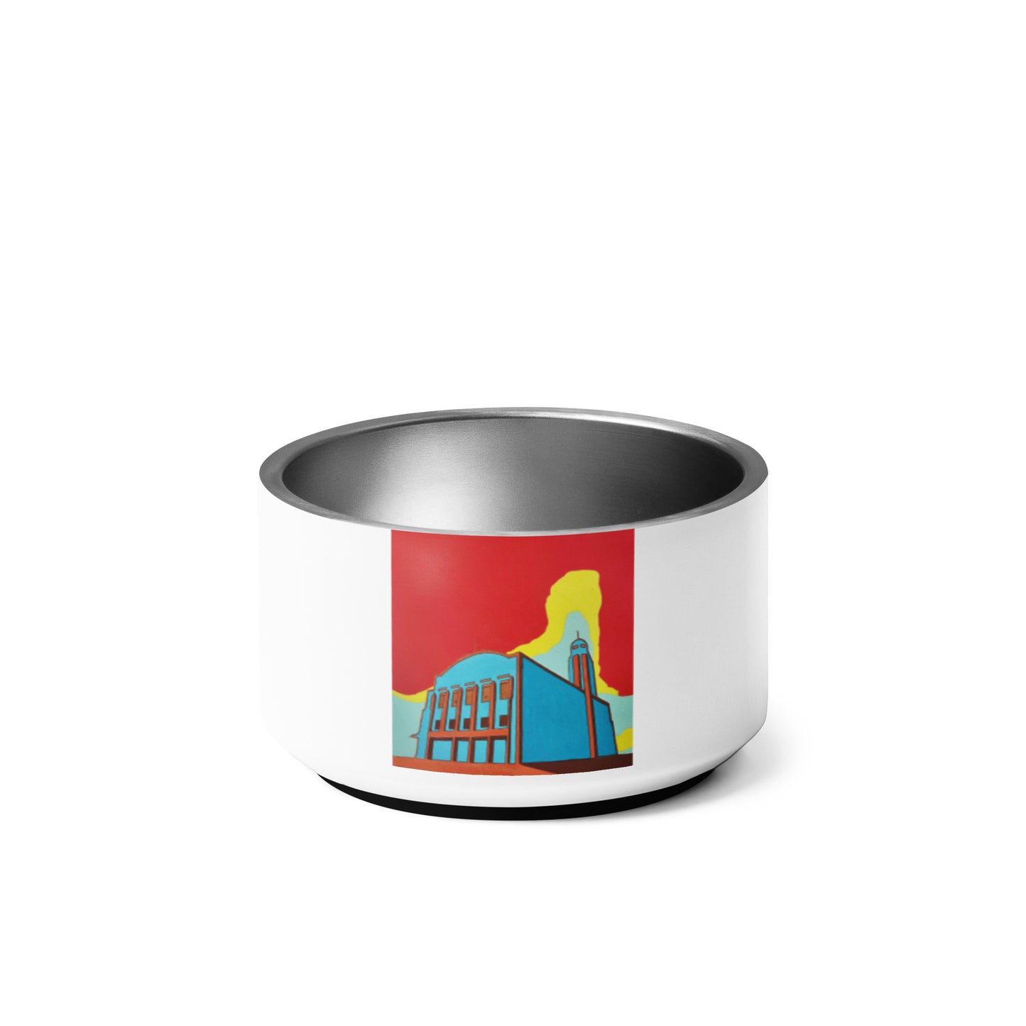 Pet bowl with architectural design