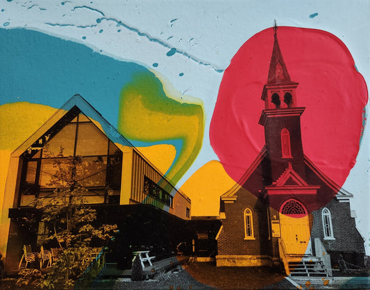 old new architecture painting