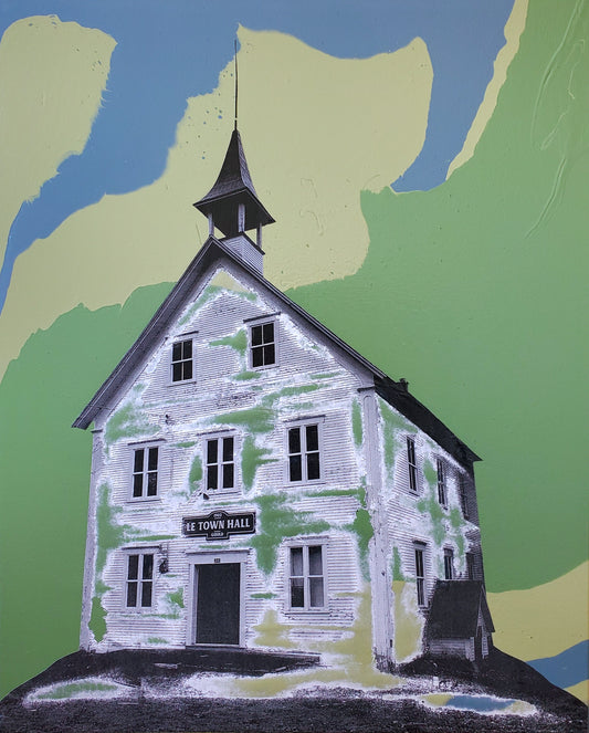 old abandoned church painting