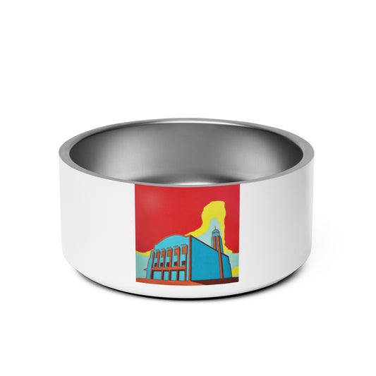 Pet bowl with architectural design