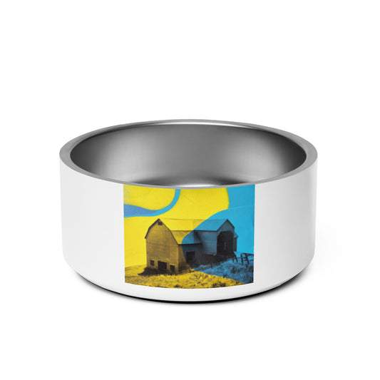 Pet bowl with architectural design